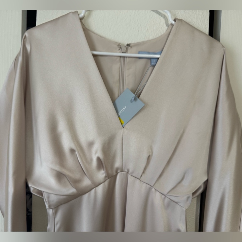 Elegant Cream Antonio Melani V-Neck Dress